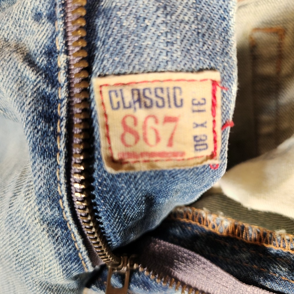Polo Ralph Lauren Jeans Men's 33X26 (31X30) Blue 867 Classic Fit Denim‎ HEMMED - Picture 7 of 15